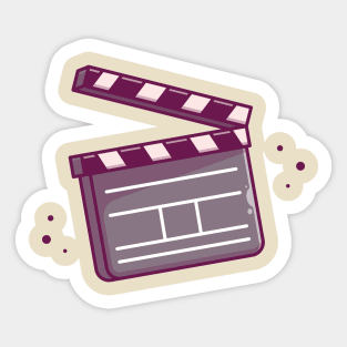 Clapper Board Movie Cartoon Sticker